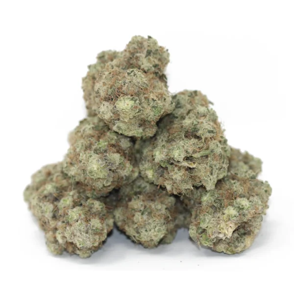 Gorilla Glue strain buds arranged on a wooden surface, emphasizing their frosty trichomes and vibrant orange pistils. This hybrid cannabis strain is renowned for its balanced effects, delivering euphoria and relaxation in equal measure. Its earthy, diesel, and chocolate flavor profile makes it a favorite among connoisseurs. Gorilla Glue’s high THC levels make it effective for managing anxiety, depression, and muscle tension. Discover Gorilla Glue strain at Canna Green Express for premium cannabis quality and discreet delivery services.