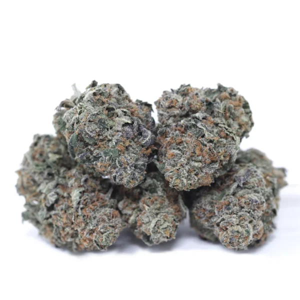 Blue Knight, also known as 'Blueberry Knight,' is a premium indica-dominant hybrid with a deliciously sweet aroma of berries and vanilla. Originating from Blueberry and Kryptonite, it boasts dense, trichome-covered buds that sparkle with a mix of blue and purple shades. Known for its calming effects, Blue Knight is ideal for those seeking relief from stress and a delightful flavor experience.