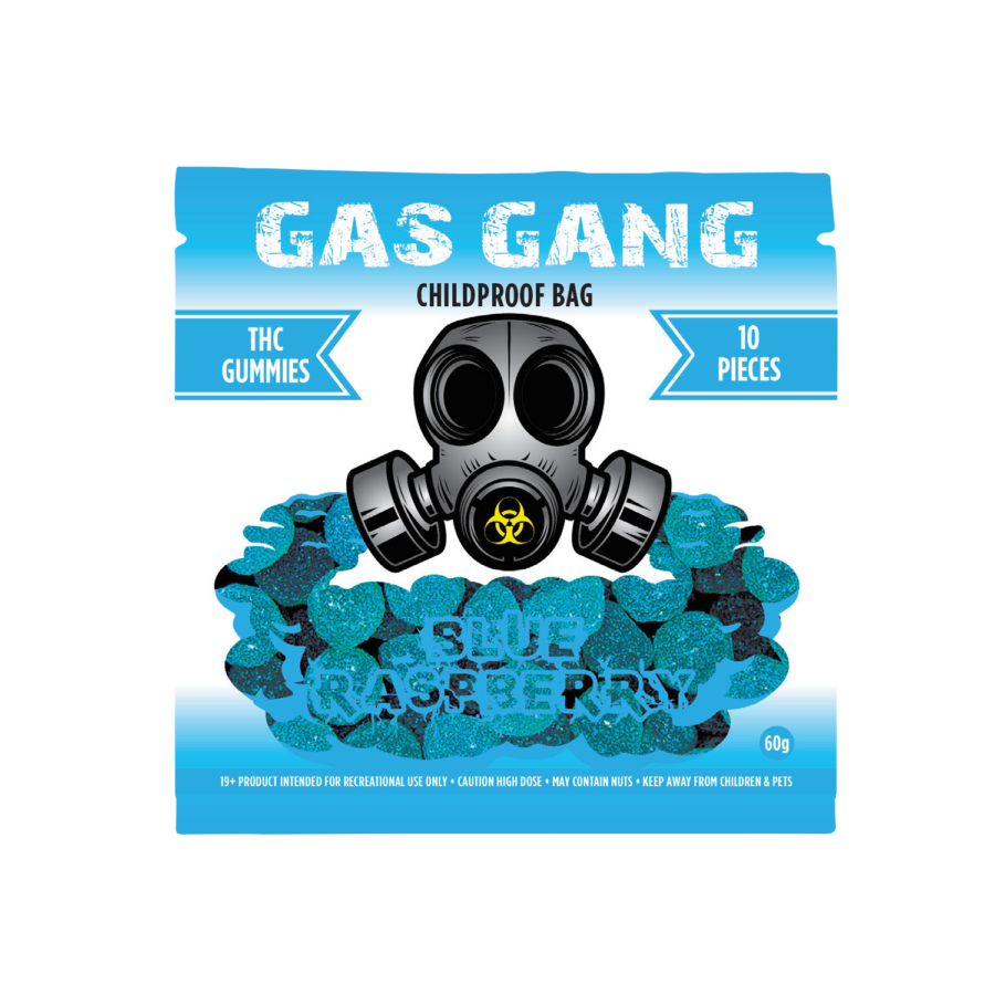 Gas Gang Gummies 500mg THC edible pack with 10 gummies