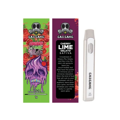 Cherry Lime Gelato Strain THC vape pen Gas Gang disposable